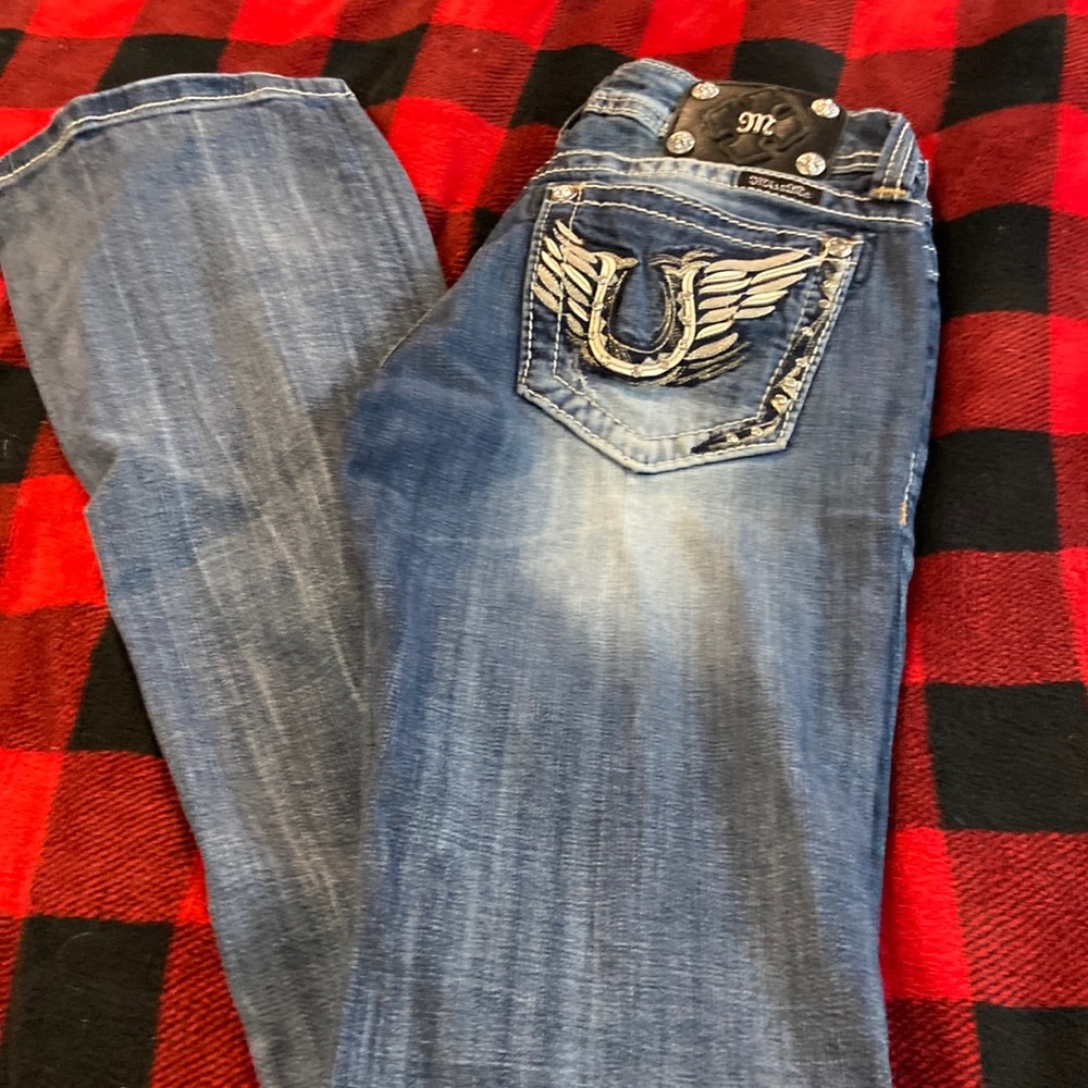 Miss me size 27x32 boot cut horseshoe on pockets